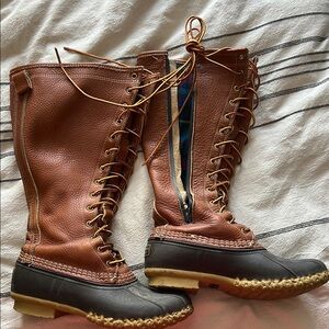 L.L.Bean Bean Boots, Flannel Lined 16”